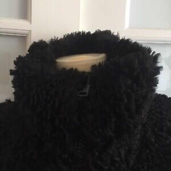 NWT Zara Black Fleece Sherpa Bomber High Collar SZ SMALL - Picture 9 of 13